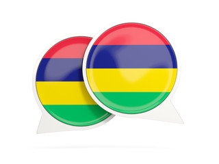 Flag of mauritius, round chat icon