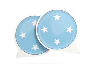 Flag of micronesia, round chat icon