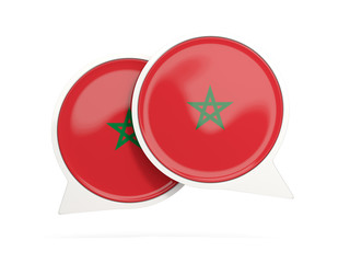 Flag of morocco, round chat icon