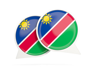 Flag of namibia, round chat icon