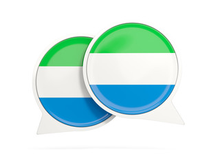 Flag of sierra leone, round chat icon