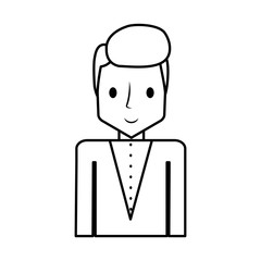 elegant man male isolated icon vector illustration design