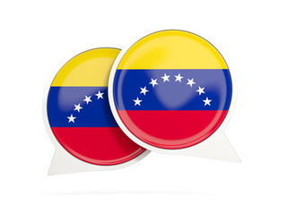 Flag of venezuela, round chat icon