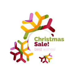 Christmas geometric abstract sale promo banner