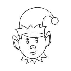 Obraz na płótnie Canvas Elf cartoon icon. Christmas season decoration and celebration theme. Isolated design. Vector illustration