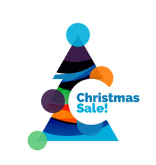 Abstract Christmas sale banner design with blank space