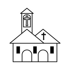 church building isolated icon vector illustration design