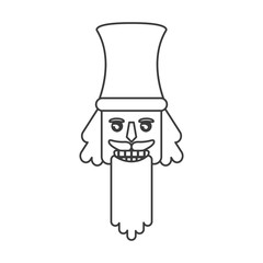 Nutcracker icon. Christmas season decoration and celebration theme. Isolated design. Vector illustration