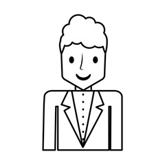 elegant man male isolated icon vector illustration design