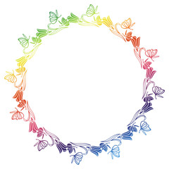 Decorative gradient frame with empty space for text or picture.