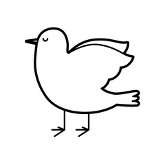 dove bird isolated icon vector illustration design