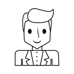 elegant man male isolated icon vector illustration design