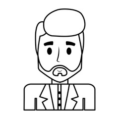 elegant man male isolated icon vector illustration design