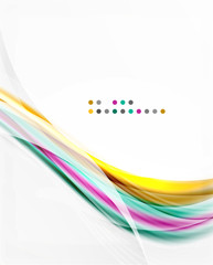 Modern hi-tech glossy glass wave