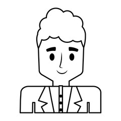 elegant man male isolated icon vector illustration design
