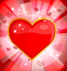 Bright background with heart