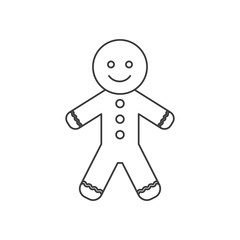 Coockie icon. Christmas season decoration and celebration theme. Isolated design. Vector illustration