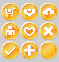 Gold web icons