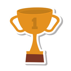 trophy cup award isolated icon vector illustration design