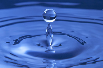 Fototapeta na wymiar Blue Water Drop