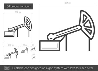 Oil production line icon.