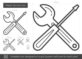 Repair service line icon.