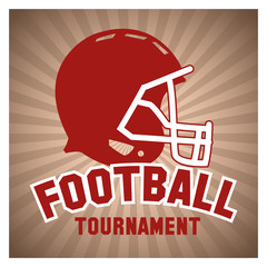 Helmet icon. American football sport competition and game theme. Striped background. Vector illustration