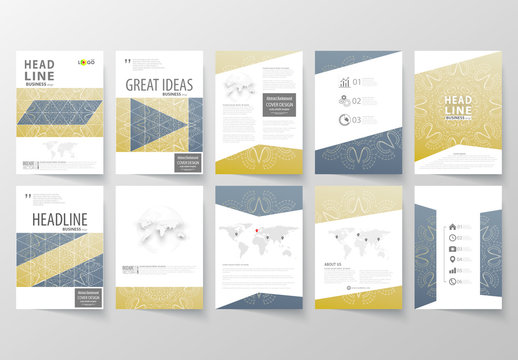 A4 Brochure Layout with a Constellation Design Element 4