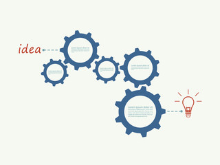 Concept vector with abstract gear wheels