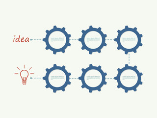 Concept vector with abstract gear wheels