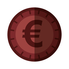 coin euro isolated icon vector illustration design