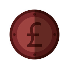 pound sterling coin isolated icon vector illustration design