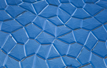 Blue Polygon Glass