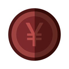 yen coin isolated icon vector illustration design