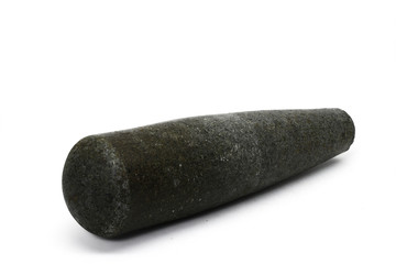 pestle isolated on white background.Stone 