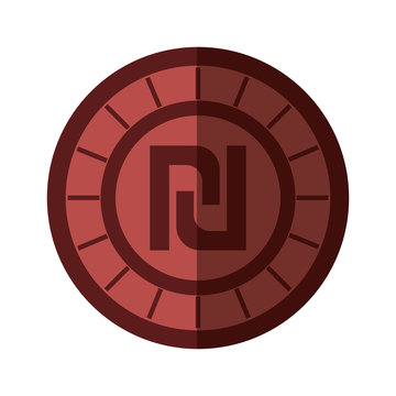Israeli shekel isolated icon vector illustration design