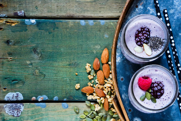 Healthy berry smoothie