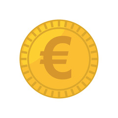 coin euro isolated icon vector illustration design