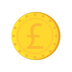 pound sterling coin isolated icon vector illustration design
