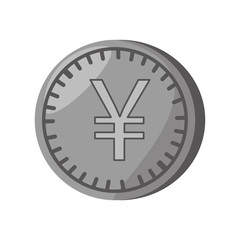 yen coin isolated icon vector illustration design