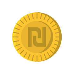 Israeli shekel isolated icon vector illustration design