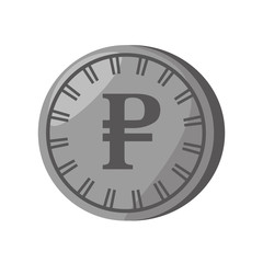 rouble coin isolated icon vector illustration design