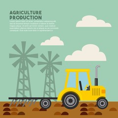 Fototapeta na wymiar agriculture production landscape icon vector illustration design
