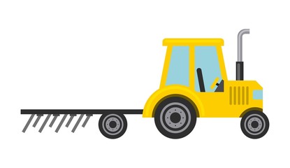 tractor farm vehicle isolated icon vector illustration design