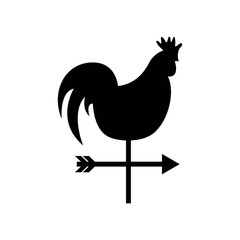 rooster arrow measure air direction icon vector illustration design