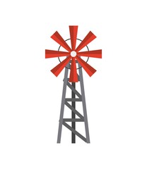 windmill farm isolated icon vector illustration design