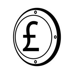 pound sterling coin isolated icon vector illustration design