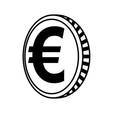 coin euro isolated icon vector illustration design
