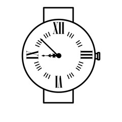 wristwatch clock isolated icon vector illustration design