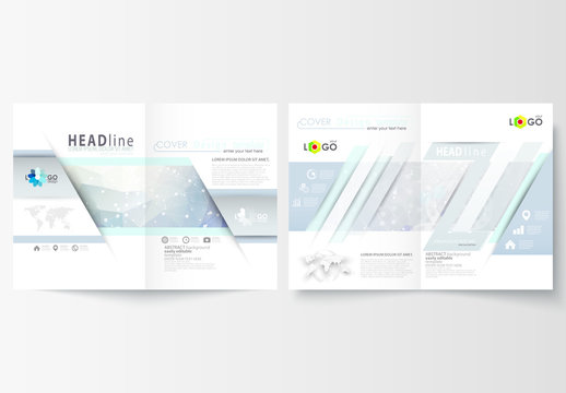 A4 Brochure Layout with a DNA Strand Design Element 1
